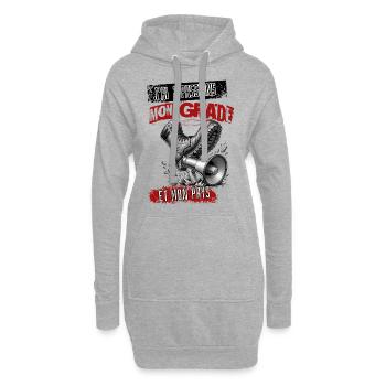 Grade et Pays" pour les Passionnés - Sweat-shirt à capuche long Femme - gris chiné - Devant