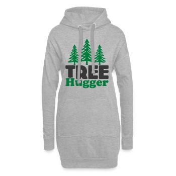 Baum-Umarmer - Hoodie-Kleid - Grau meliert - Vorne