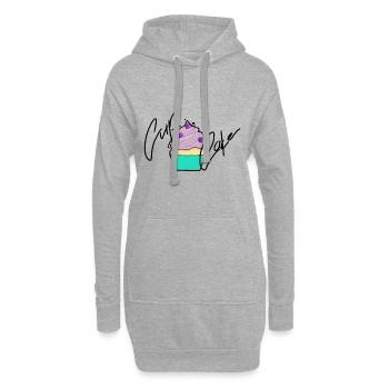 Pastell Cupcake Signatur-Design - Hoodie-Kleid - Grau meliert - Vorne