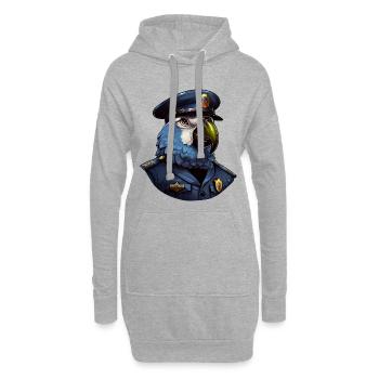 Polizei Papagei - Hoodie-Kleid - Grau meliert - Vorne