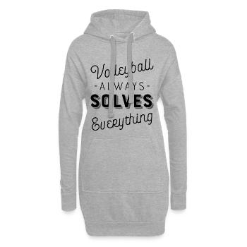 Volleyball - Hoodie-Kleid - Grau meliert - Vorne