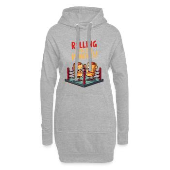 Rolling With The Punches - Hoodie-Kleid - Grau meliert - Vorne
