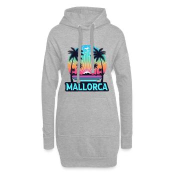 Mallorca Neon Sonnenuntergang - Hoodie-Kleid - Grau meliert - Vorne