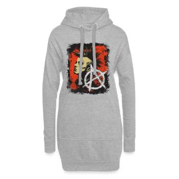 Punkrock Mädchen - Hoodie-Kleid - Grau meliert - Vorne