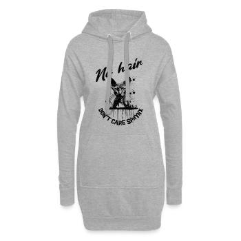 Sphynx Cat No Hair Ist mir egal - Hoodie-Kleid - Grau meliert - Vorne
