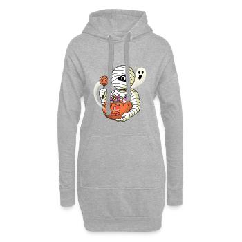 Pharaon du sucre - Sweat-shirt à capuche long Femme - gris chiné - Devant