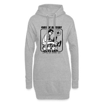 Coupes de soutien - Sweat-shirt à capuche long Femme - gris chiné - Devant