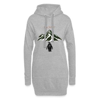 Mais pourquoi? Paysage montagneux - Sweat-shirt à capuche long Femme - gris chiné - Devant