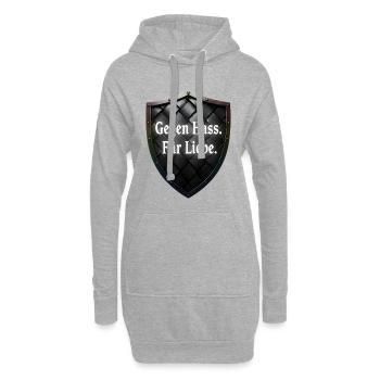 Gegen Hass Für Liebe Schild Statement - Hoodie-Kleid - Grau meliert - Vorne