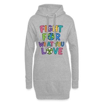 Kämpfe für was du liebst Atomkraft Zukunft - Hoodie-Kleid - Grau meliert - Vorne