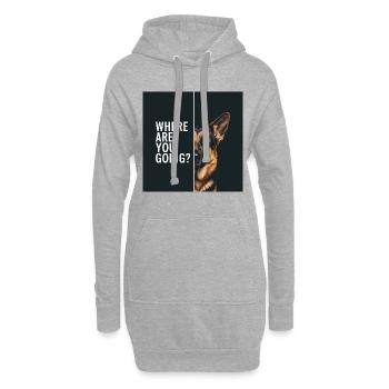 Berger allemand pour les amateurs de chiens, les amoureux des animaux - Sweat-shirt à capuche long Femme - gris chiné - Devant
