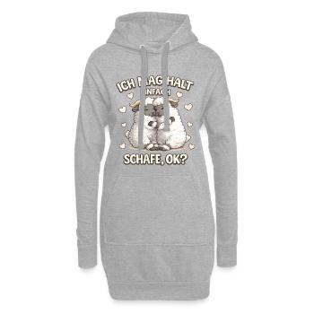 Ich Mag Halt Einfach Walliser Schwarznasenschaf - Hoodie-Kleid - Grau meliert - Vorne