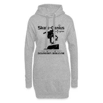 Génie du skate à Grind - Sweat-shirt à capuche long Femme - gris chiné - Devant