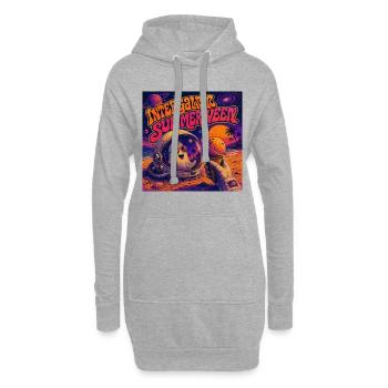 Fans d’Halloween Astronaute Astronaute Fantôme Science-fiction - Sweat-shirt à capuche long Femme - gris chiné - Devant