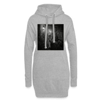 Wildcat Mine Noir Série Vintage Animal Crime - Sweat-shirt à capuche long Femme - gris chiné - Devant