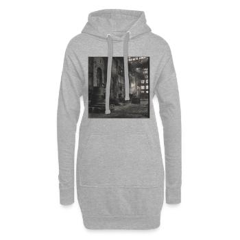 Lost Places Factory Retro Ravens Animal Crime Ruin - Sweat-shirt à capuche long Femme - gris chiné - Devant