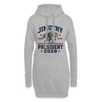 Jimothy zum Präsidenten 2028 - Hoodie-Kleid - Grau meliert - Vorne