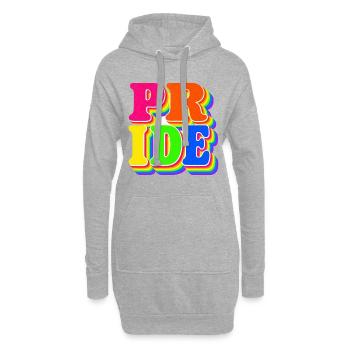 Pride Regenbogen Geschenk für LGBTQ Fans - Hoodie-Kleid - Grau meliert - Vorne