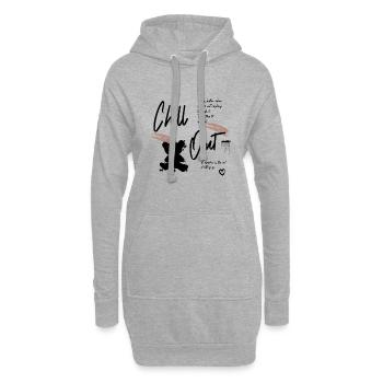 Bär chill out - Hoodie-Kleid - Grau meliert - Vorne