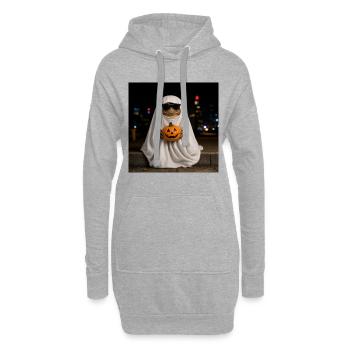 T-shirt T-shirt Lunettes de soleil Fantôme Crapaud - Sweat-shirt à capuche long Femme - gris chiné - Devant