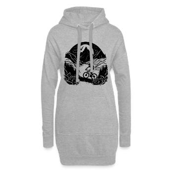 VTT, vélo, vélo, cycliste, montagne - Sweat-shirt à capuche long Femme - gris chiné - Devant