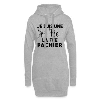 Je suis une fée la fée pachier Cadeau Humoristique - Sweat-shirt à capuche long Femme - gris chiné - Devant