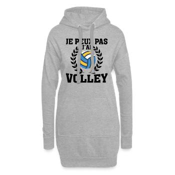 Je Peux Pas J'ai Volley - Sweat-shirt à capuche long Femme - gris chiné - Devant