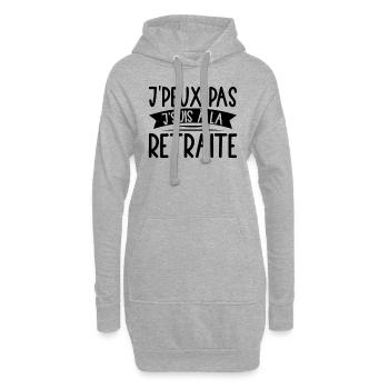 Je Peux Pas Je Suis À La Retraite - Sweat-shirt à capuche long Femme - gris chiné - Devant