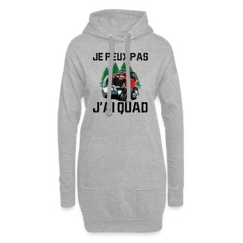 Je Peux Pas J'ai Quad - Sweat-shirt à capuche long Femme - gris chiné - Devant