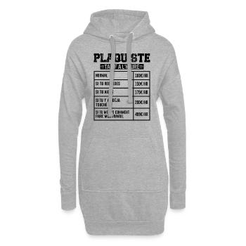 Le Tarif Horaire D'un Plaquiste - Sweat-shirt à capuche long Femme - gris chiné - Devant