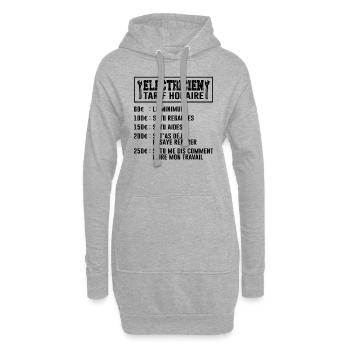 Le Tarif Horaire D'un Électricien - Sweat-shirt à capuche long Femme - gris chiné - Devant
