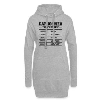 Le Tarif Horaire D'un Carrossier - Sweat-shirt à capuche long Femme - gris chiné - Devant