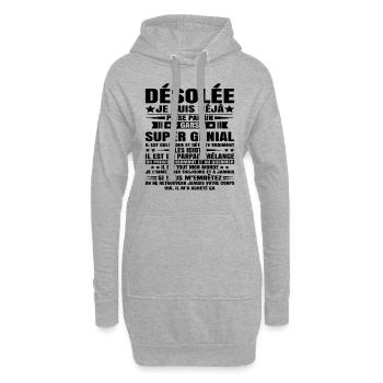 Amour Cadeau Saint Valentin Love Mariage Amoureux - Sweat-shirt à capuche long Femme - gris chiné - Devant