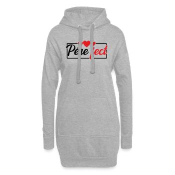 Père Fect Papa Fête Des Pères Meilleur Papa Humour - Sweat-shirt à capuche long Femme - gris chiné - Devant