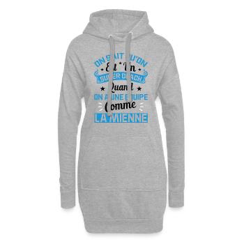 Sport Coach Anniversaire Noël Idée Cadeau Humour - Sweat-shirt à capuche long Femme - gris chiné - Devant