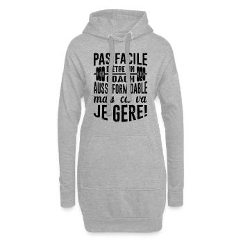 Sport Coach Idée Cadeau Anniversaire Motivation - Sweat-shirt à capuche long Femme - gris chiné - Devant