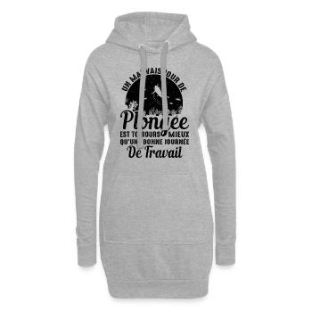 Plongée Anniversaire Idée Cadeau Design Mer Humour - Sweat-shirt à capuche long Femme - gris chiné - Devant