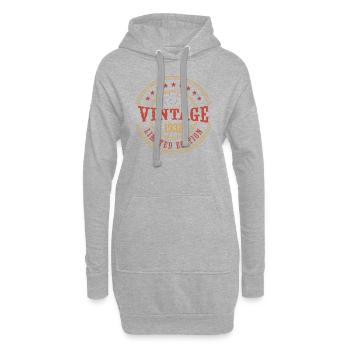 Vintage 1932 Jubiläum Geschenkidee Jahr Weihnachten - Hoodie-Kleid - Grau meliert - Vorne