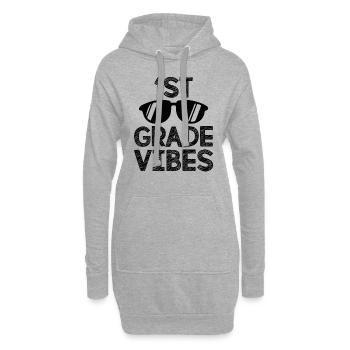 Die Schwingungen des 1. Jahres - Hoodie-Kleid - Grau meliert - Vorne