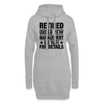 Pensionierung unter neuer Leitung - Hoodie-Kleid - Grau meliert - Vorne