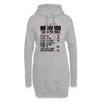 Le Tarif Horaire D'un Mécanicien - Sweat-shirt à capuche long Femme - gris chiné - Devant
