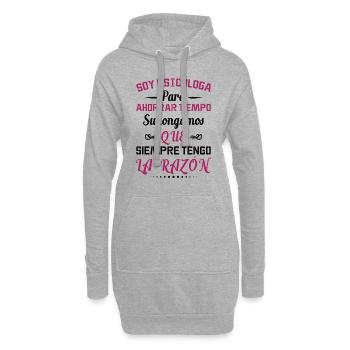 Je Suis Psychologue - Sweat-shirt à capuche long Femme - gris chiné - Devant
