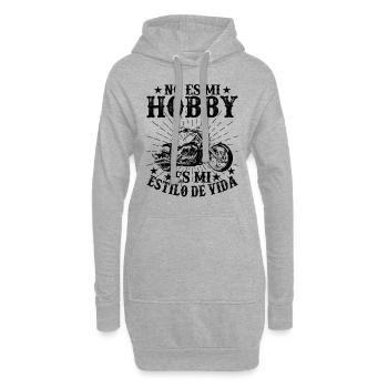 Ce N'est Pas Mon Hobby C'est Mon Style De Vie - Sweat-shirt à capuche long Femme - gris chiné - Devant