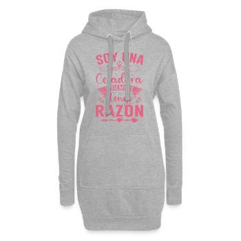 Je Suis Un Directeur Et J'ai Toujours Raison - Sweat-shirt à capuche long Femme - gris chiné - Devant