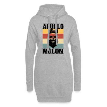 Papou Cool - Sweat-shirt à capuche long Femme - gris chiné - Devant