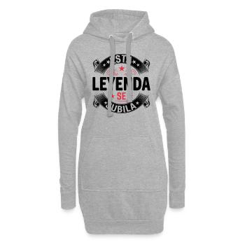 Cette Légende Prend Sa Retraite - Sweat-shirt à capuche long Femme - gris chiné - Devant