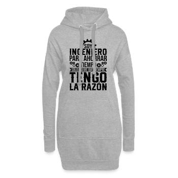 Je Suis Un Ingénieur J'ai Toujours Raison - Sweat-shirt à capuche long Femme - gris chiné - Devant