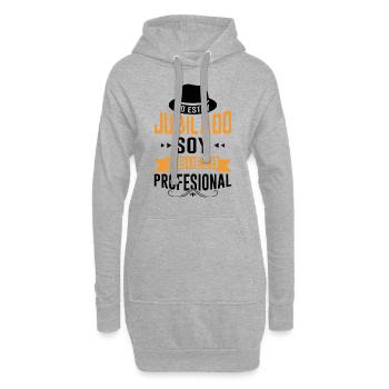 Papi Retraité Je Suis Un Grand-père Professionnel - Sweat-shirt à capuche long Femme - gris chiné - Devant