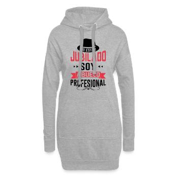 Papi Retraité Je Suis Un Grand-père Professionnel - Sweat-shirt à capuche long Femme - gris chiné - Devant
