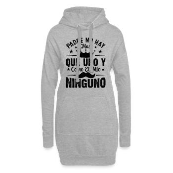Il N'y A Qu'un Seul Père, Et Aucun Comme Le Mien - Sweat-shirt à capuche long Femme - gris chiné - Devant